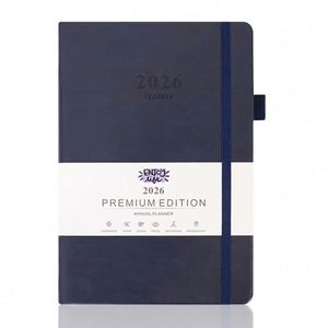 Navy Blue 2026 Daily Planner Notebook Set with Writing Pen Within Gift Case - Product Image 1