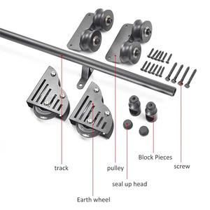 Thư viện thang phần cứng Barn Door thang kệ sách trượt Barn thang bộ dụng cụ phần cứng - Product Image 6