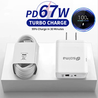 Adaptateur de chargeur de téléphone portable Type-C, charge super rapide pour téléphones Android, ensemble complet de protocoles
