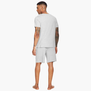 Pijamas de Viscosa de Bambú para Hombre, Conjuntos de Ropa de Dormir de Manga Corta, Conjunto de Pijamas de Algodón, Ropa de Dormir Informal de Verano para Hombre - Product Image 4