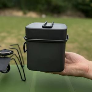 Olla Cuadrada Plegable para Acampar al Aire Libre, Lonchera Portátil de Aleación de Aluminio, Sartén, Olla para Cocinar, Juego de Utensilios para Pesca, Senderismo y Ciclismo - Product Image 6