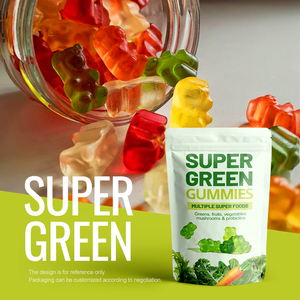 Gomitas Super Greens - Extracto Natural de Frutas y Vegetales, Sin Colorantes ni Sabores Artificiales, Sabor y Empaque Personalizados - Product Image 5