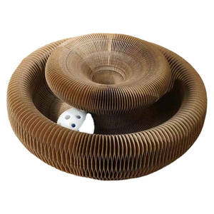 आधुनिक डिजाइन रचनात्मक पालतू खिलौना जादू अंग बिल्ली खरोंच बोर्ड फोल्डेबल कार्डबोर्ड बिल्ली खरोंच बिस्तर नालीदार कागज बिल्ली - Product Image 6