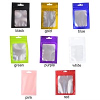 Sacs d'emballage en plastique Mylar réutilisables de luxe, mini-sacs refermables en aluminium, pochettes anti-humidité avec fenêtre transparente pour bijoux