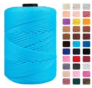 Cordón de Macramé Elástico de Poliéster Trenzado de 300g y 4mm, 150m/492ft, para Tejer Bolsos, Manualidades, Colgar Plantas y Bolsas - Product Image 1