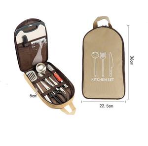 Outdoor <b>Camping</b> Cookware Container Cooking Utensil Organizer <b>Kitchen</b> Ware Storage Portable Travel BBQ Tableware - Product Image 3