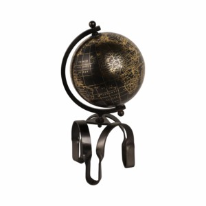 Scultura rustica a forma di globo, oggetto decorativo moderno in metallo per la casa, l'ufficio, il soggiorno, da esporre su scaffali. - Product Image 4