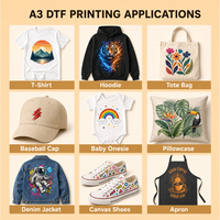 Impresora DTF A3 con 1 cabezal I3200 para camisetas, película PET, impresora de inyección de tinta DTF