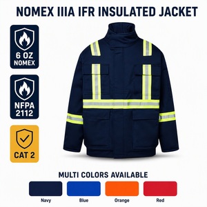 เสื้อแจ็คเก็ตกันหนาว Nomex ทนไฟ สะท้อนแสง มองเห็นได้ชัดเจน ป้องกันไฟฟ้าสถิต สำหรับงานอุตสาหกรรมน้ำมันและก๊าซ - Product Image 1