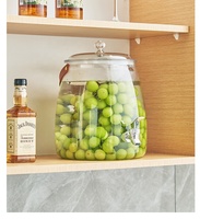 Carafe à eau en plastique transparent de qualité supérieure, pichet pour boissons froides avec couvercle pour réfrigérateur