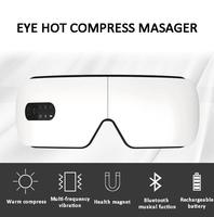 Compresse chaude et équipement de massage oculaire à pression d'air masseur oculaire portable sans fil pliable avec chaleur