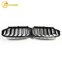 Calandre avant en fibre de carbone noir brillant pour BMW Série 5 LCI G30 F90 M5 2020+ Calandre pour protection du pare-chocs