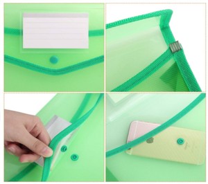Giá tốt nhất A4 Snap đóng cửa túi không thấm nước trong suốt thư mục tập tin nhựa không thấm nước thư mục phong bì mở rộng thư mục tập tin - Product Image 4