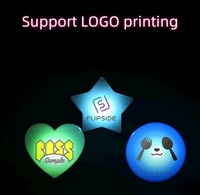 Lampu Cincin LED RGB 15 Warna Langxun Love dengan Logo Kustom Plastik untuk Konser, Rapat, Iklan, Hadiah Promosi