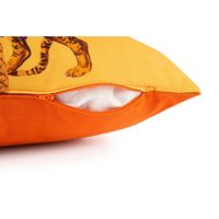 Coussin décoratif carré avec fermeture éclair, en coton, impression numérique, design animal Le Cercle du Marrakech Excelsa, amovible