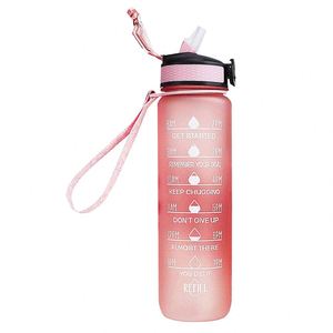 Bouteilles d'eau motivantes en plastique de 2 L, sans BPA, design dégradé, pour la salle de sport, les boissons, le camping et les activités de plein air - Product Image 4
