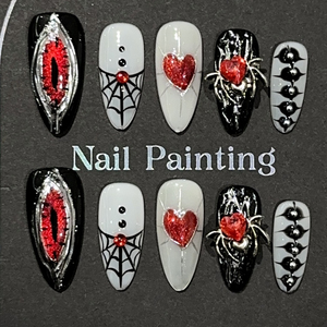 Ongles press-on amusants à thème Halloween, design <span class=keywords><strong>cercueil</strong></span>, pour la décoration de fête d'Halloween - Product Image 4