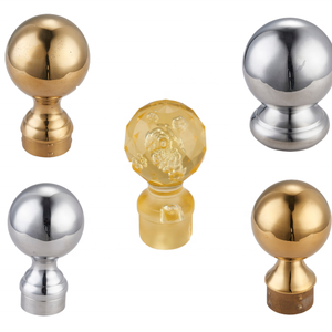 Décoration de haute qualité, boule ronde, tube 304 316, balustrade, garde-corps, acier inoxydable, main courante d'escalier, embout de poteau de boule - Product Image 1