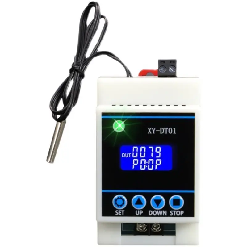 XY-DT01 автоматический регулятор постоянной температуры, 12 В, 24 В, NTC, датчик 10K, датчик DIN-рейка, термостат 30 А, релейный выход, поддержка DS18B2
