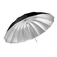 Parapluie Réflecteur Photo Jingyong 16 Côtes 70.8" 180cm Noir Argent Softbox Réflective avec Couverture Diffuseur Blanc