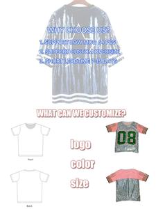 Disponibile Taglia Unica per Tutte le Magliette <span class=keywords><strong>con</strong></span> <span class=keywords><strong>Paillettes</strong></span> Houston per Donne, Maglia <span class=keywords><strong>con</strong></span> <span class=keywords><strong>Paillettes</strong></span> Arancione per Tifosi della Squadra Stros, Gameday - Product Image 6