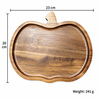 Plateau en bois d'acacia pour la cuisine : idéal pour servir, ranger fruits, pain, biscuits et desserts – Vente en gros