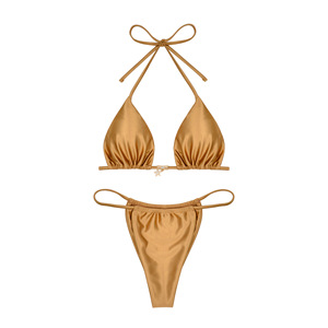 Toptan 2025 <span class=keywords><strong>Bikini</strong></span> seksi mayo kadınlar parlak saten sıkı mayo brezilyalı özel <span class=keywords><strong>mikro</strong></span> <span class=keywords><strong>Bikini</strong></span> seti Beachwear - Product Image 6