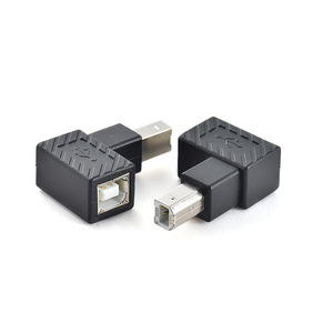 <b>Usb</b> B Male To B Female Right Angle <b>Adapter</b> 90 Degree <b>Plug</b> In Connector For Printer Data Extension - Product Image 3