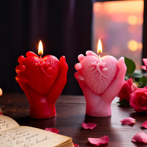 Bougie parfumée en forme de cœur à tenir en main 2026, amour romantique, parfum d'ambiance pour la maison, cadeau pour la Saint-Valentin, mariage, anniversaire - Product Image 1