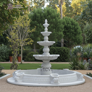 น้ำพุหินอ่อนแกะสลักด้วยมือ <span class=keywords><strong>4</strong></span> ชั้น ยี่ห้อ TREVI ราคาโรงงาน สำหรับตกแต่งสวนกลางแจ้ง - Product Image 4