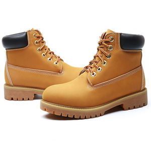 Прямые поставки с завода, женские нескользящие кожаные ботинки, повседневные мотоциклетные ботинки, мужские водонепроницаемые ботинки на шнуровке, Лидер продаж - Product Image 5