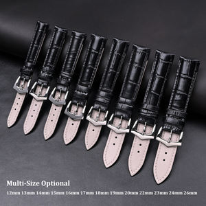 Ремешок для часов из натуральной кожи с треугольной стальной пряжкой 12 мм 20 мм 26 мм - Product Image 3