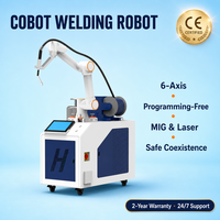 Robot de Soldadura Láser MIG Colaborativo de 6 Ejes, Alcance de 1400 mm, Celda de Soldadura Robótica con Posicionador Rotatorio, Máquina de Soldadura Robótica