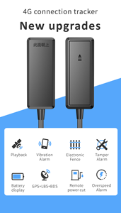 Rung báo động GPS Tracker nhà máy di động giá thông minh GPS 4 gam thời gian thực định vị Polymer ứng dụng miễn phí xe Tracker GSM lbs chế độ - Product Image 3