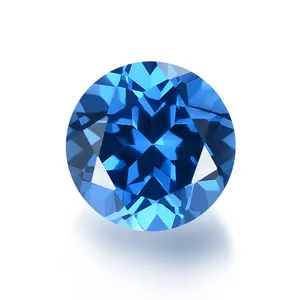 免费送货 1000pcs/lot 1.0 〜 3.0毫米 #119 斯里兰卡蓝石圆形明亮式切割合成尖晶石价格每克拉