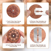 Couteaux à pain en bois UFO avec 5 lames de rechange, outil de découpe de pâte pour la pâtisserie et la boulangerie, accessoires de cuisine
