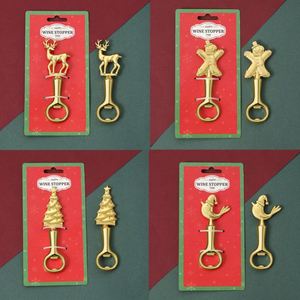 Abridor de Botellas de Cerveza Navideño Dorado, Destornillador de Aleación de Zinc con Diseño de Santa Claus y Muñeco de Nieve, Regalo Navideño, Marca AX, 16*8 cm - Product Image 2