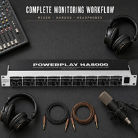 HA8000 Amplificateur Casque Professionnel Portable 1U XLR 8 Entrées/8 Sorties en Métal V2 pour Monitoring Scène & Studio