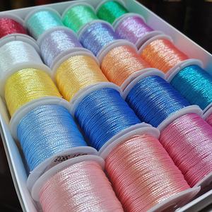 0.8mm 25m or argent bijoux à bricoler soi-même cordon fil pour Bracelet perles point de croix couture broderie tricot artisanat tricot à la main - Product Image 2