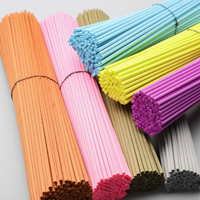Bâtonnets diffuseurs de parfum en fibres colorées Lovsens, longue durée, sans flamme, pour diffuseur d'arômes