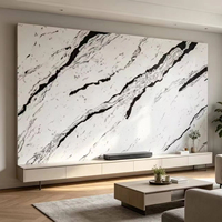 Dalle de quartz blanc Calacatta, pierre synthétique, panneau de comptoir pour îlot de cuisine, mur de douche, bureau d'accueil
