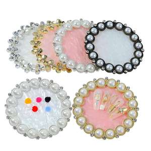 Palette d'exposition d'ongles rétro perle, fausse étagère, Palette de couleurs d'ongles en résine, mélange de vernis Gel, <span class=keywords><strong>dessin</strong></span>, plaque de peinture pour l'art des ongles - Product Image 2