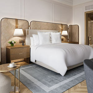 ชุดเฟอร์นิเจอร์ห้องนอนโรงแรมหรูหราทันสมัยวัสดุไม้ตรงจากโรงงาน Foshan สำหรับโรงแรมและอพาร์ทเมนท์ - Product Image 3