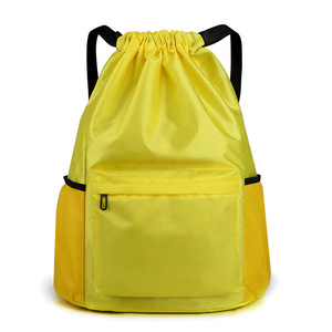 2024 Factory New Sell Customize Logo Reusable Shopping Bag Sports Drawstring Bag Portable Polyester Bag - Product Image 3