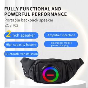 <span class=keywords><strong>กระเป๋า</strong></span>เป้สะพายหลังอเนกประสงค์สำหรับ ZQS703<span class=keywords><strong>กระเป๋า</strong></span>คาดเอวสำหรับวิ่งและปั่นจักรยานพร้อมลำโพงสเตอริโอสีฟ้า - Product Image 2