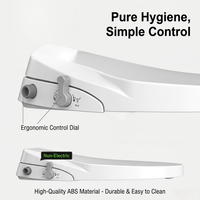 Siège de bidet hygiénique pour la maison, réglable en pression d'eau, sans électricité, en plastique PP, autonettoyant, double buse, ajustement universel