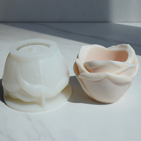 Moules en silicone pour plantes succulentes, cactus, vase, moules à pot de fleurs, 3 pièces, qualité alimentaire, écologiques, décoration extérieure