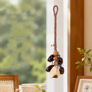 Campanas de Viento de Frutas Secas Naturales al por Mayor, Sonajeros de Mano, Decoración de Pared de Cuerda Tejida a Mano, Accesorios Artesanales Boho para Campanas de Viento - Product Image 3