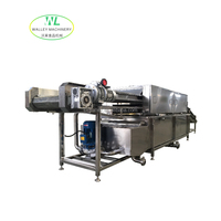 Industriële multifunctionele roestvrijstalen groente- en fruitwasmachine met motorpomp voor het reinigen van sojabonen, maïs en noten (aanbieding)