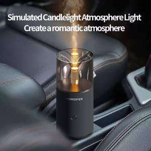 Diffuseur d'huile aromatique USB portable en gros humidificateur de bureau mini à led diffuseur d'humidificateur à ultrasons avec lumière de <span class=keywords><strong>bougie</strong></span> pour <span class=keywords><strong>voiture</strong></span> - Product Image 2